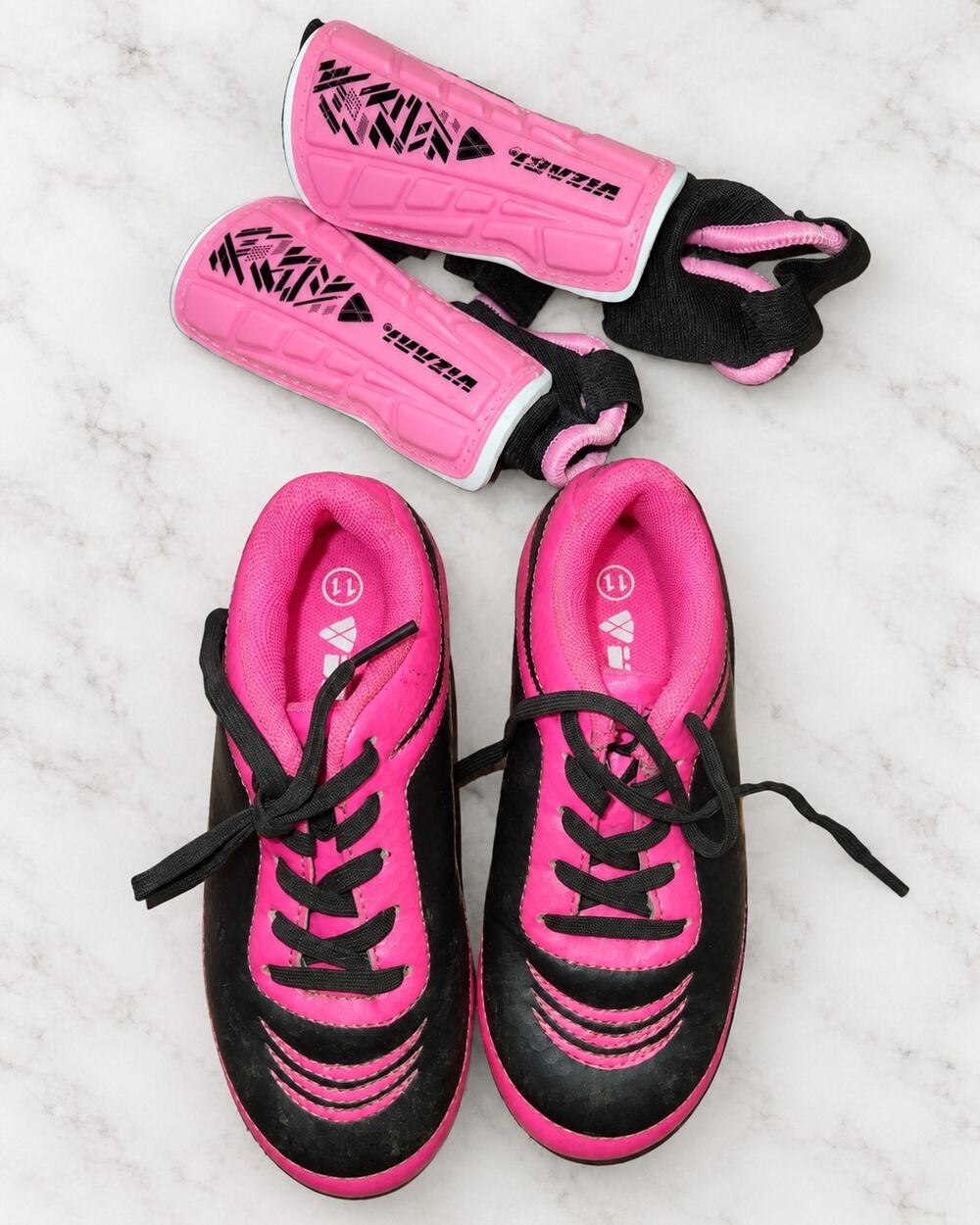 Vizari Infinity Kids Soccer Cleats, Pink/Black, Size 11, Firm Ground EUC